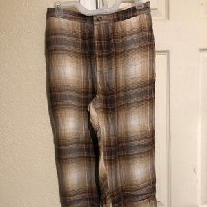 American Eagle Cropped Plaid Pants